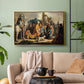 David with Goliath's Head in front of Saul, for Rembrandt, 1627 - Floater Framed Canvas Print