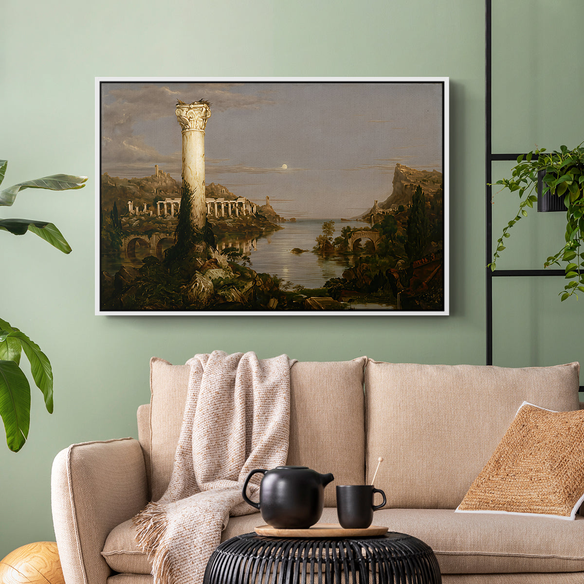 The Course of Empire: Desolation, 1836 - Floater Framed Canvas Print