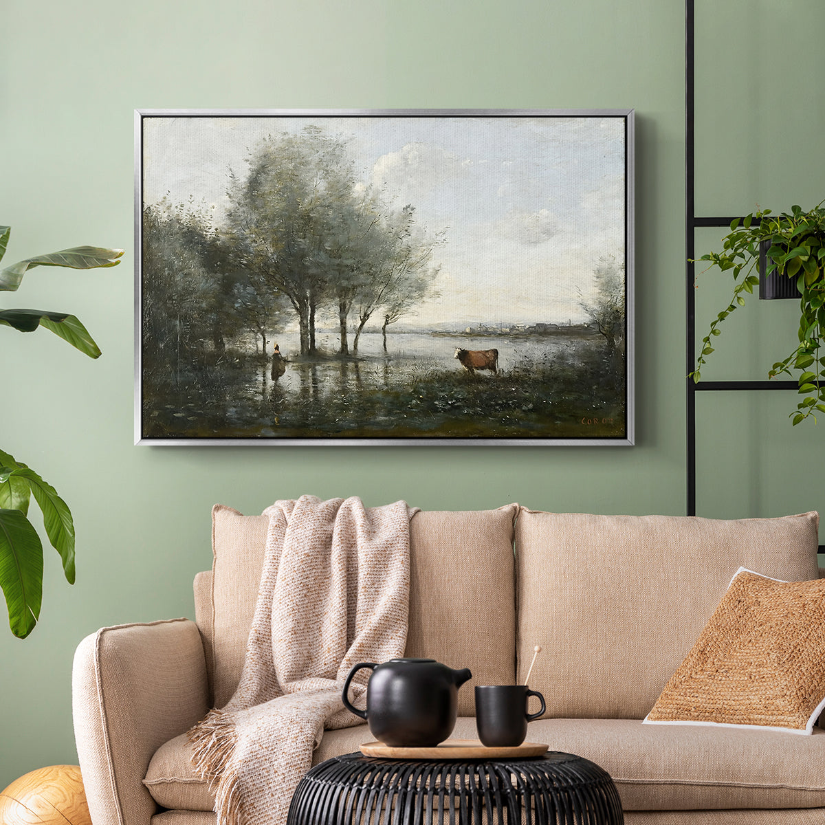 The Marsh (Le Marais), c. 1865-1870 - Floater Framed Canvas Print