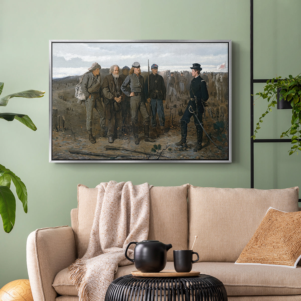Prisoners from the Front, 1866 - Floater Framed Canvas Print
