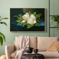 Giant Magnolias on a Blue Velvet Cloth, c. 1890 - Floater Framed Canvas Print