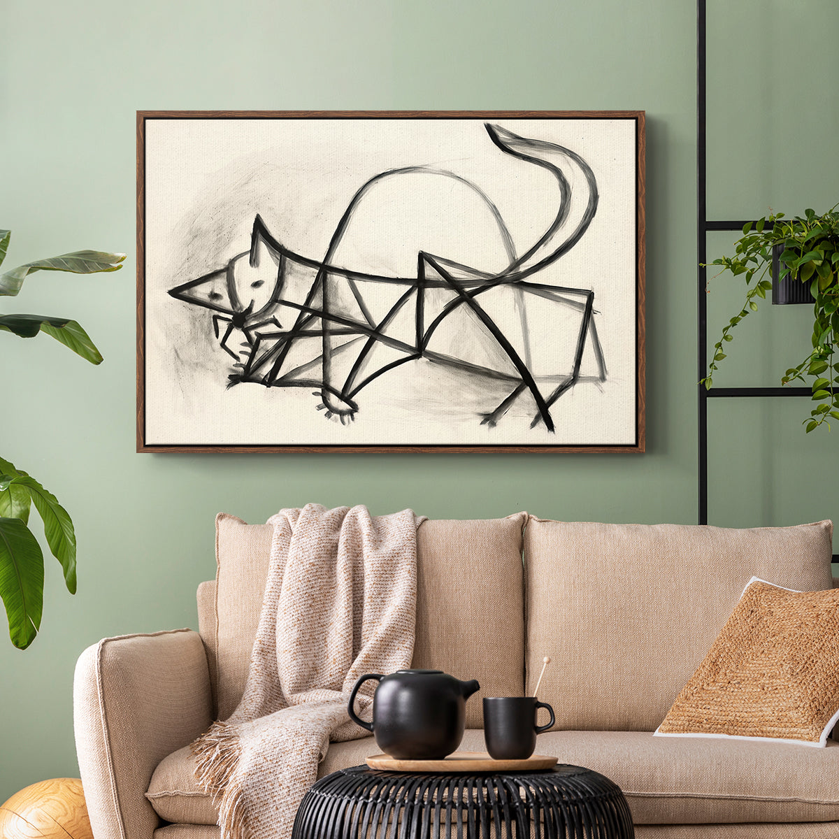 Study of a Cat (Étude de chat), 1946 - Floater Framed Canvas Print