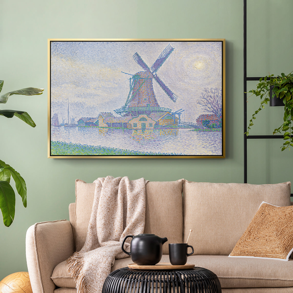 Mill of Edam (Moulin d'Edam), 1896 - Floater Framed Canvas Print
