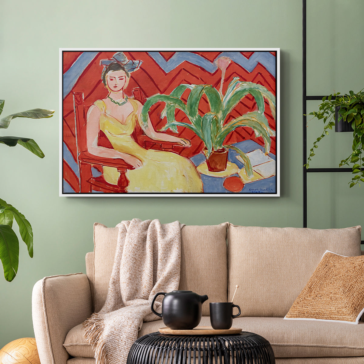Michaella, 1943 - Floater Framed Canvas Print