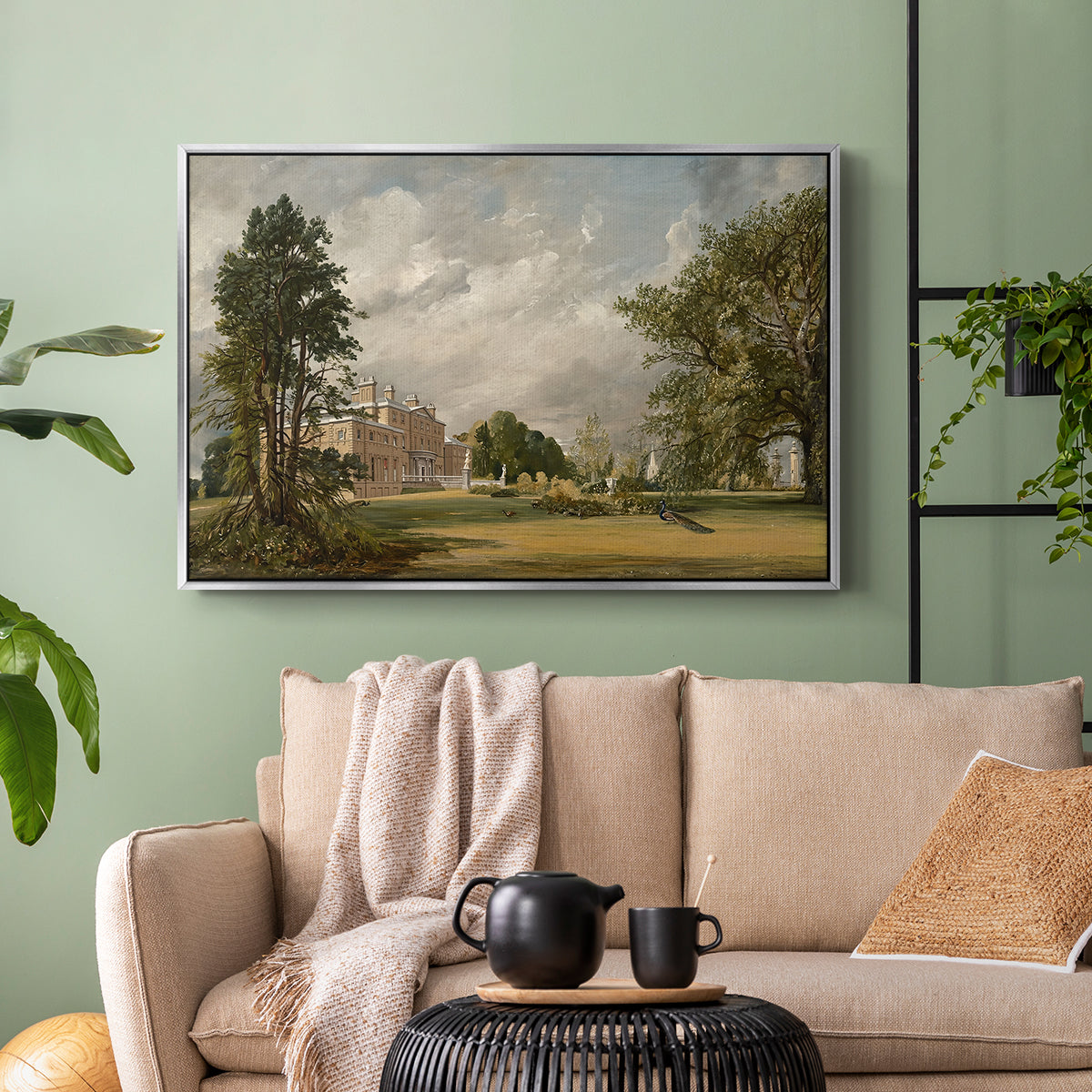 Malvern Hall, 1821 - Floater Framed Canvas Print