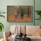 The Woodman and his Children, 1886 - Floater Framed Canvas Print