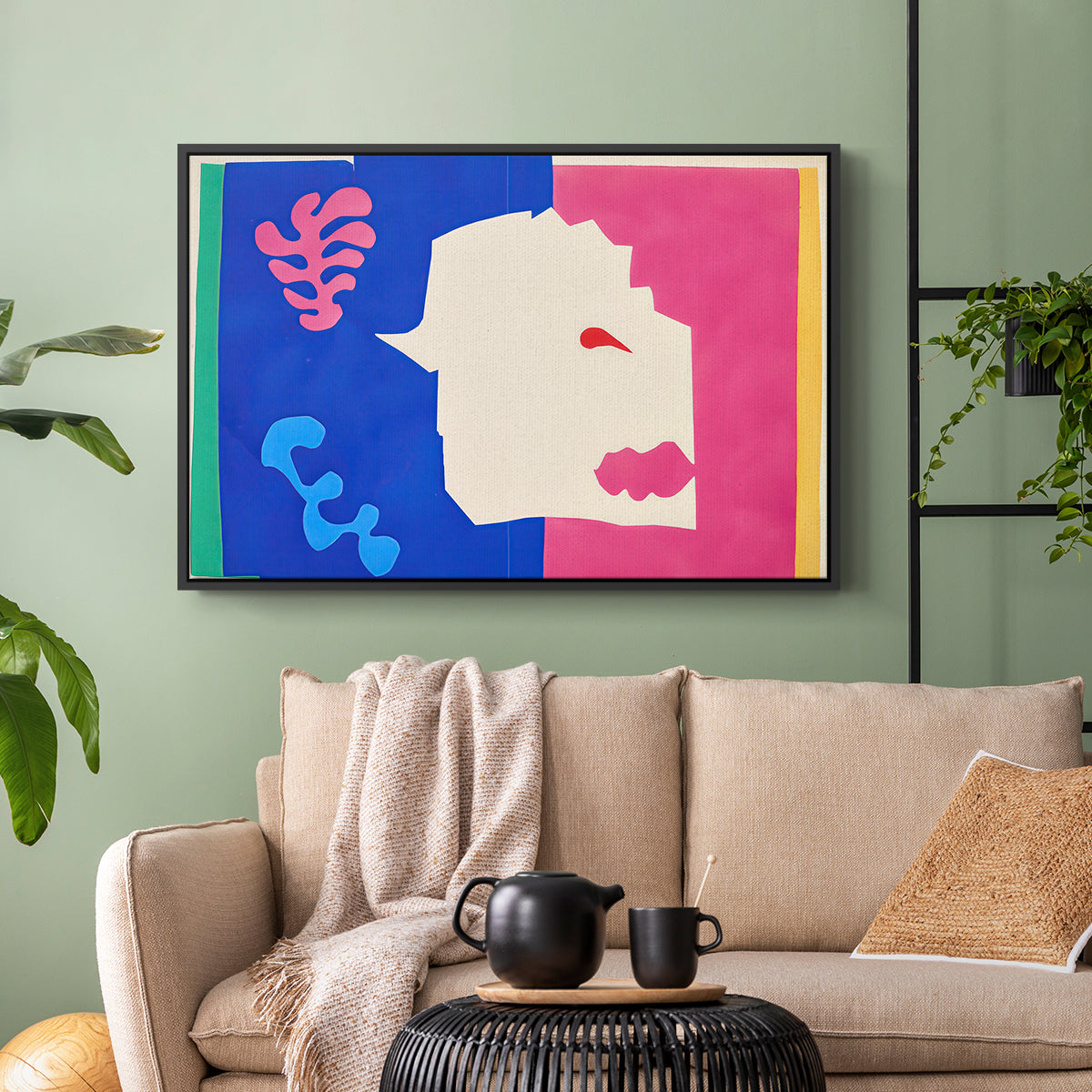 The Wolf (Le loup), from Jazz, 1947 - Floater Framed Canvas Print