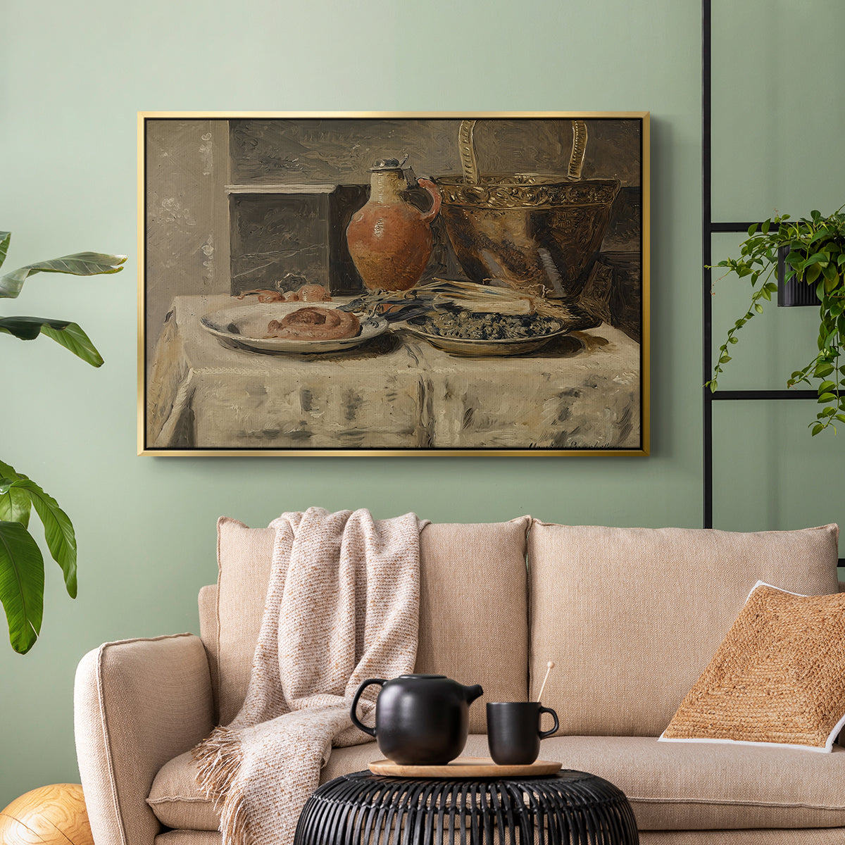 Still Life with Jar, c. 1881-1885 - Floater Framed Canvas Print