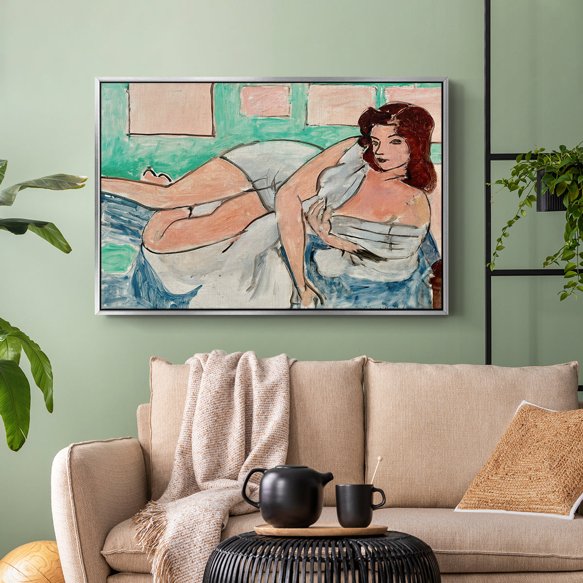 Nude in a Bathrobe (Nu au peignoir), 1941 - Floater Framed Canvas Print