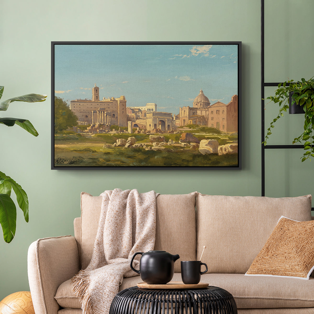 The Roman Forum, c. 1860 - Floater Framed Canvas Print