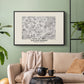 Fleurs, 1866 (Morris Inspired) - Floater Framed Canvas Print