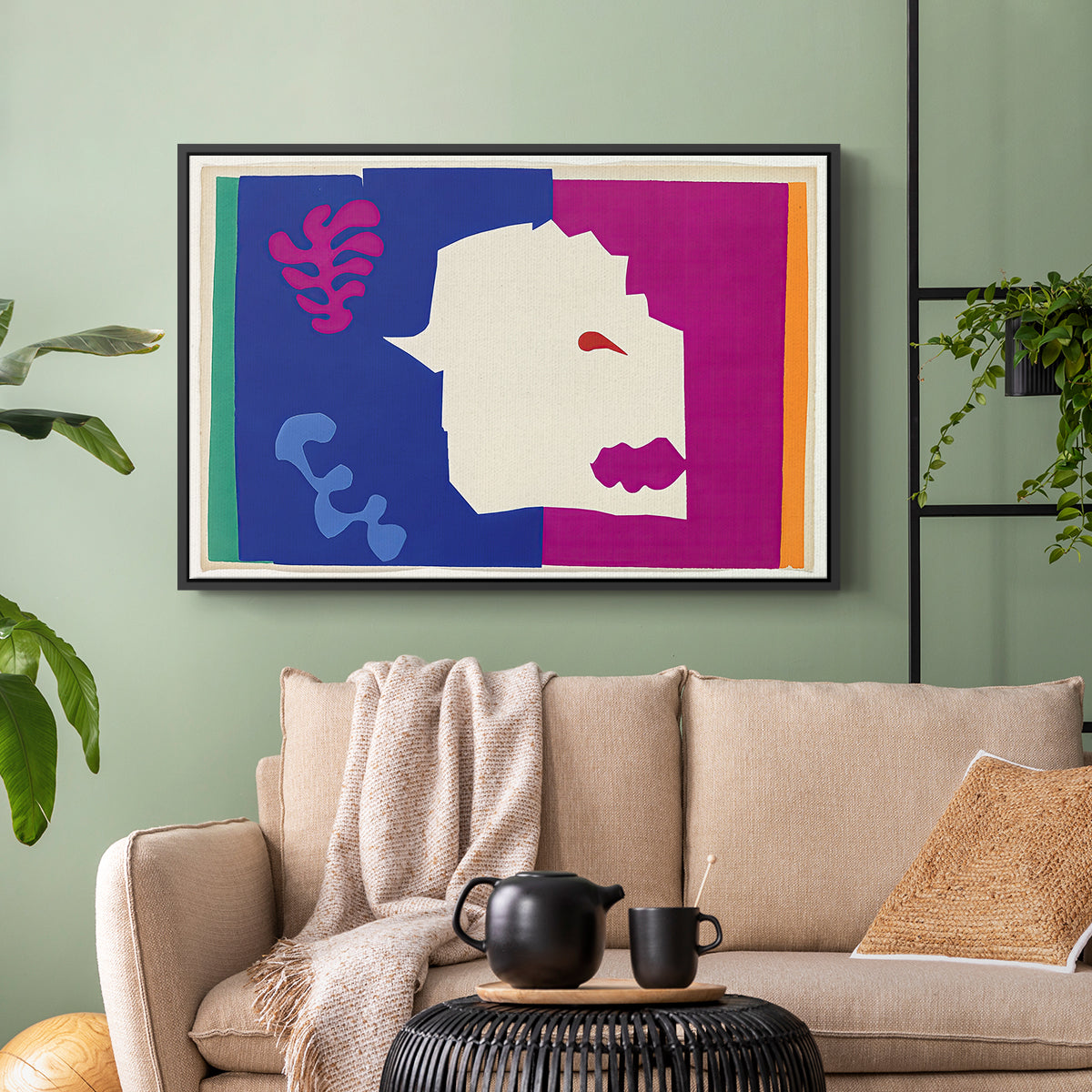 The Wolf (Le loup), from Jazz, 1947 - Floater Framed Canvas Print