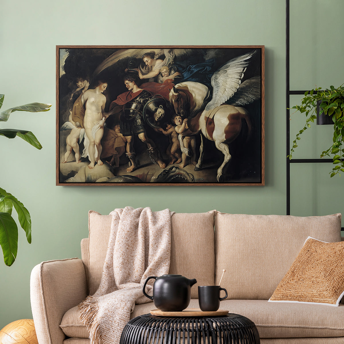Perseus and Andromeda, c. 1620 - Floater Framed Canvas Print