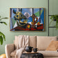 Still Life with Bull's Skull, 1939 - Floater Framed Canvas Print