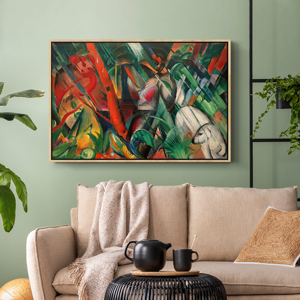 In the Rain, 1912 - Floater Framed Canvas Print