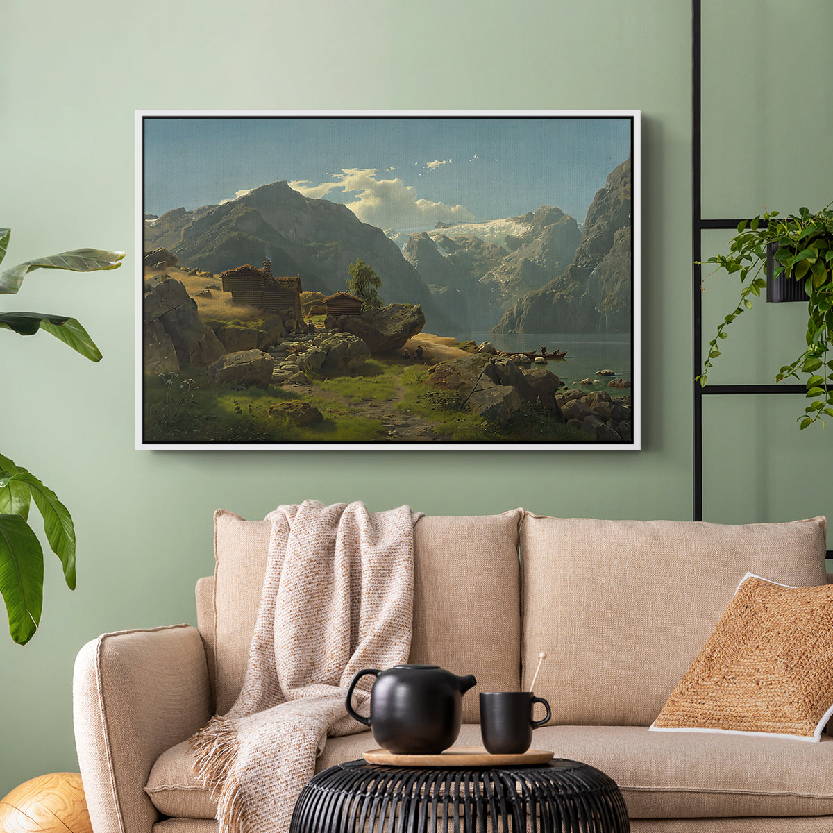 Balestrand, 1848 - Floater Framed Canvas Print