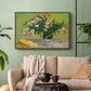 Vase with Oleanders and Books, 1888 - Floater Framed Canvas Print