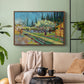 Orchard in Blossom, Bordered by Cypresses, 1888 - Floater Framed Canvas Print