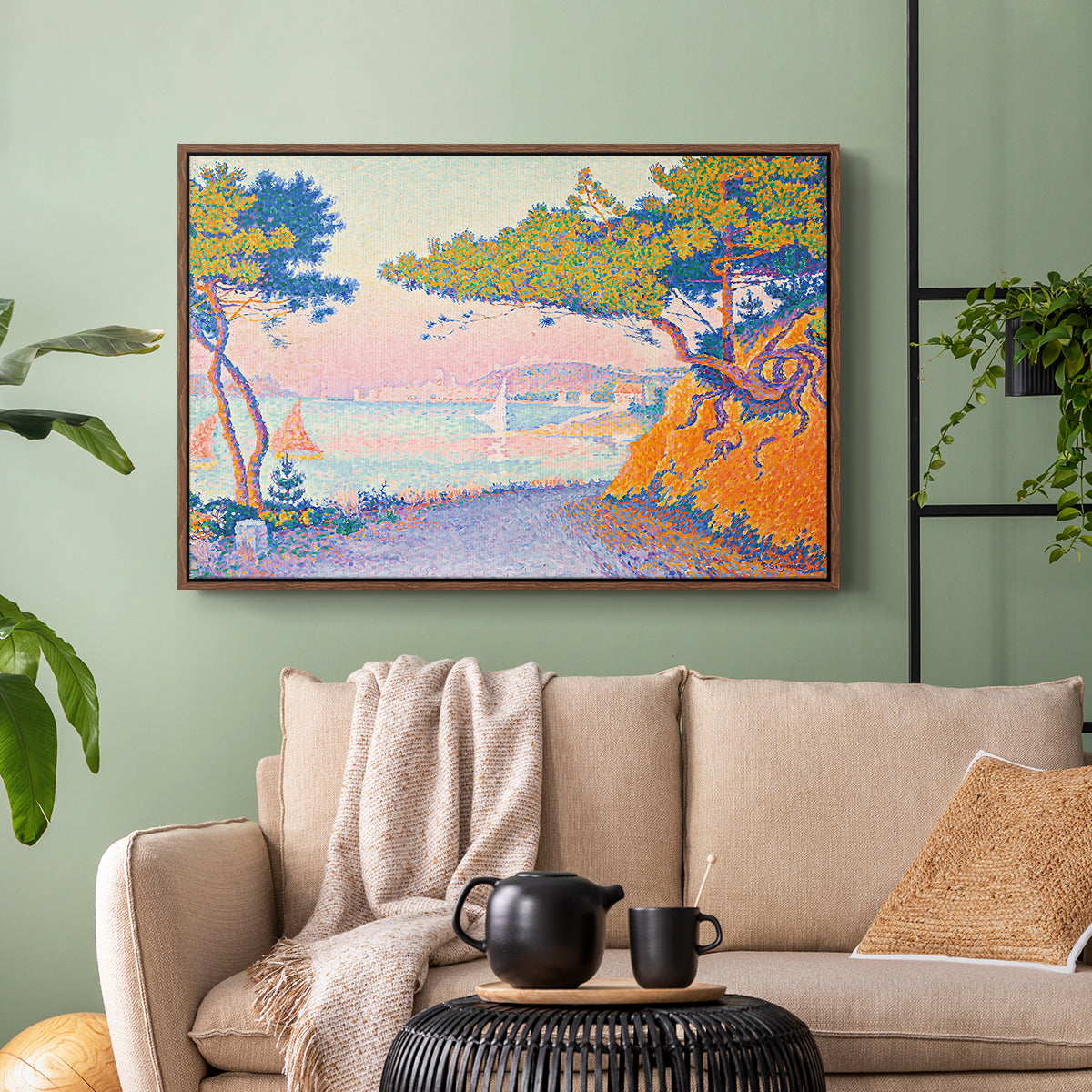 Golfe Juan, 1896 - Floater Framed Canvas Print