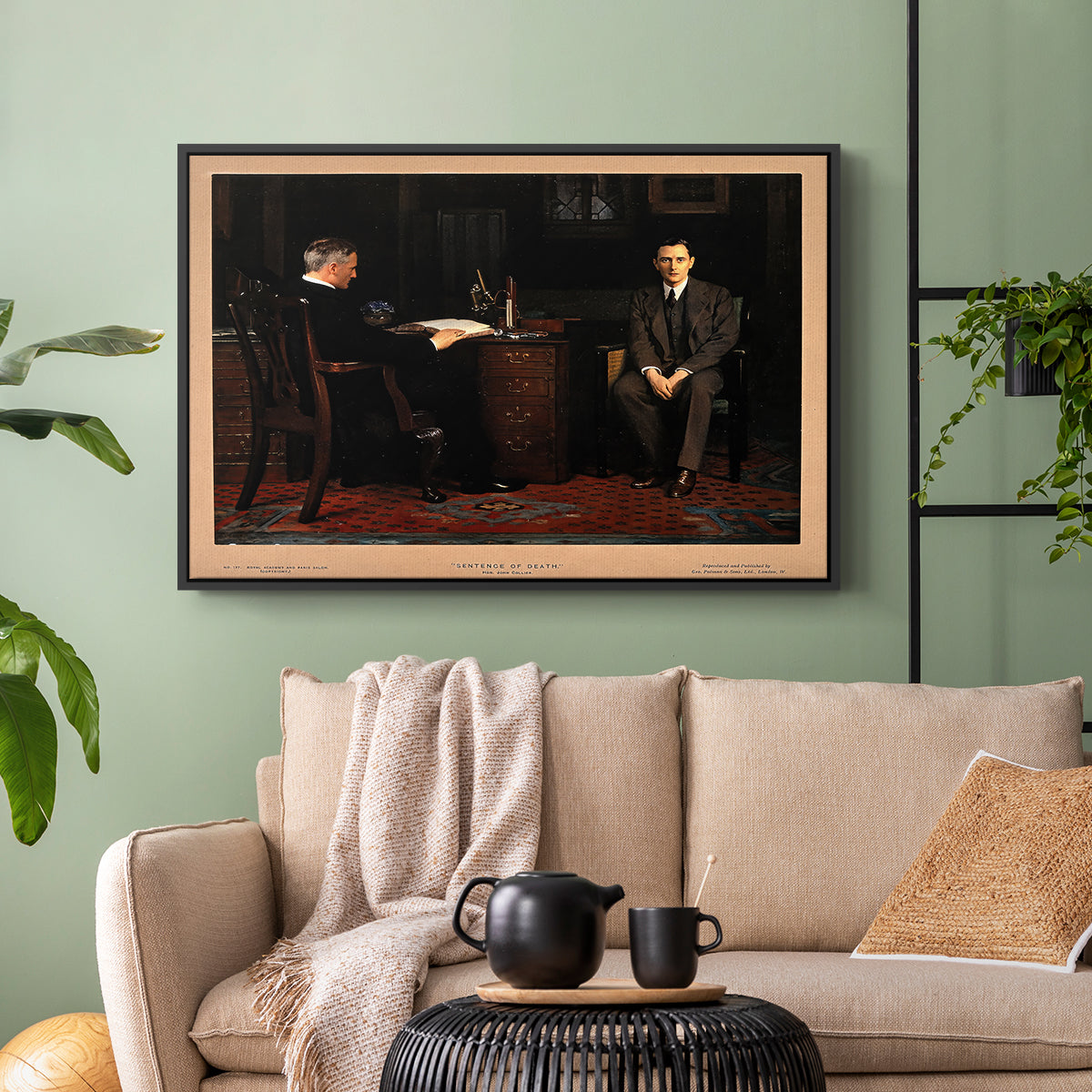 The Sentence of Death, 1908 - Floater Framed Canvas Print