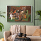 Playing Cards, Glasses, Bottle of Rum: "Vive la France", 1914-1915 - Floater Framed Canvas Print