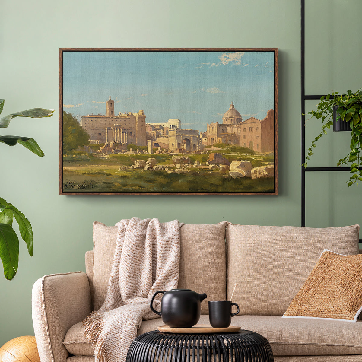 The Roman Forum, c. 1860 - Floater Framed Canvas Print