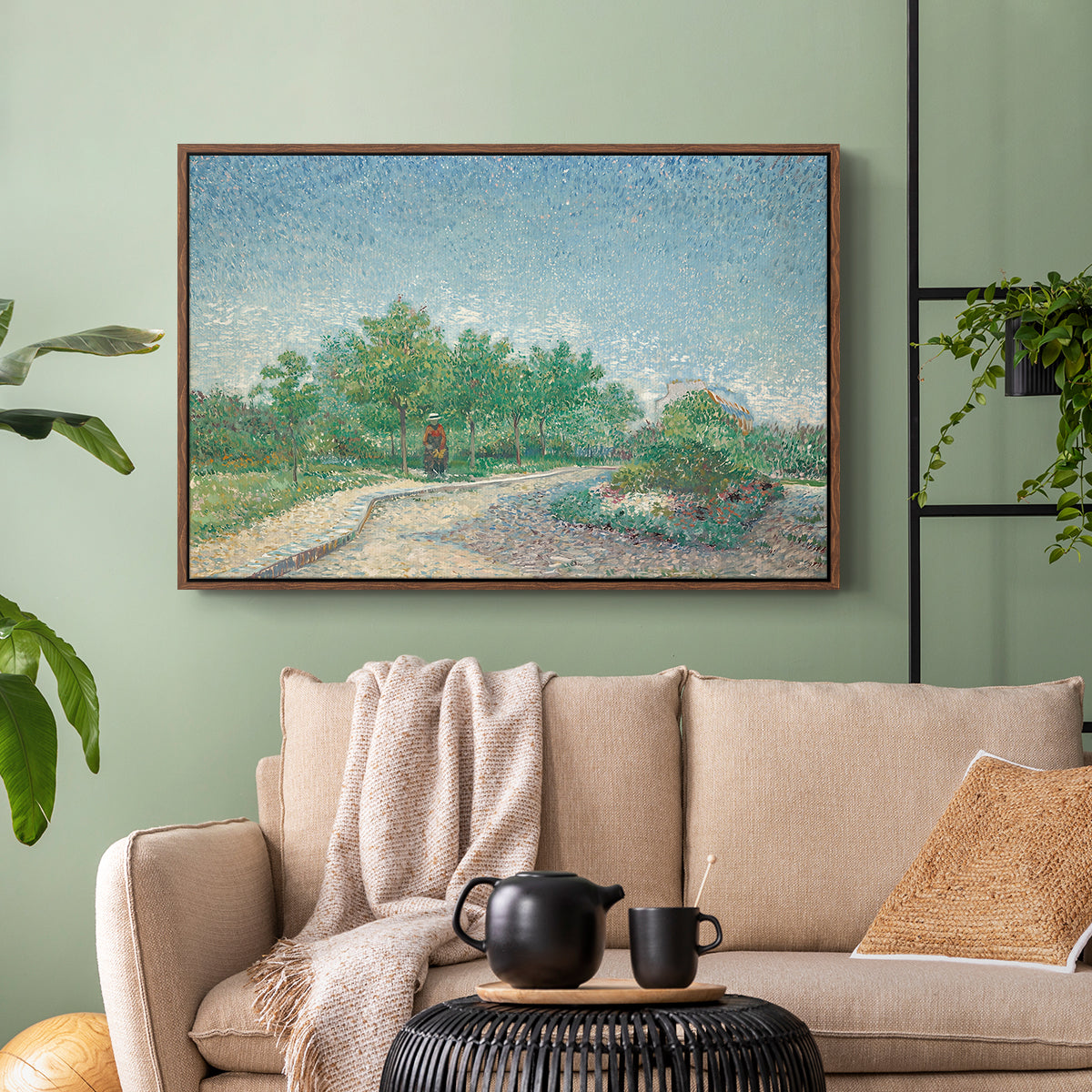 Square Saint-Pierre, Paris, 1887 - Floater Framed Canvas Print