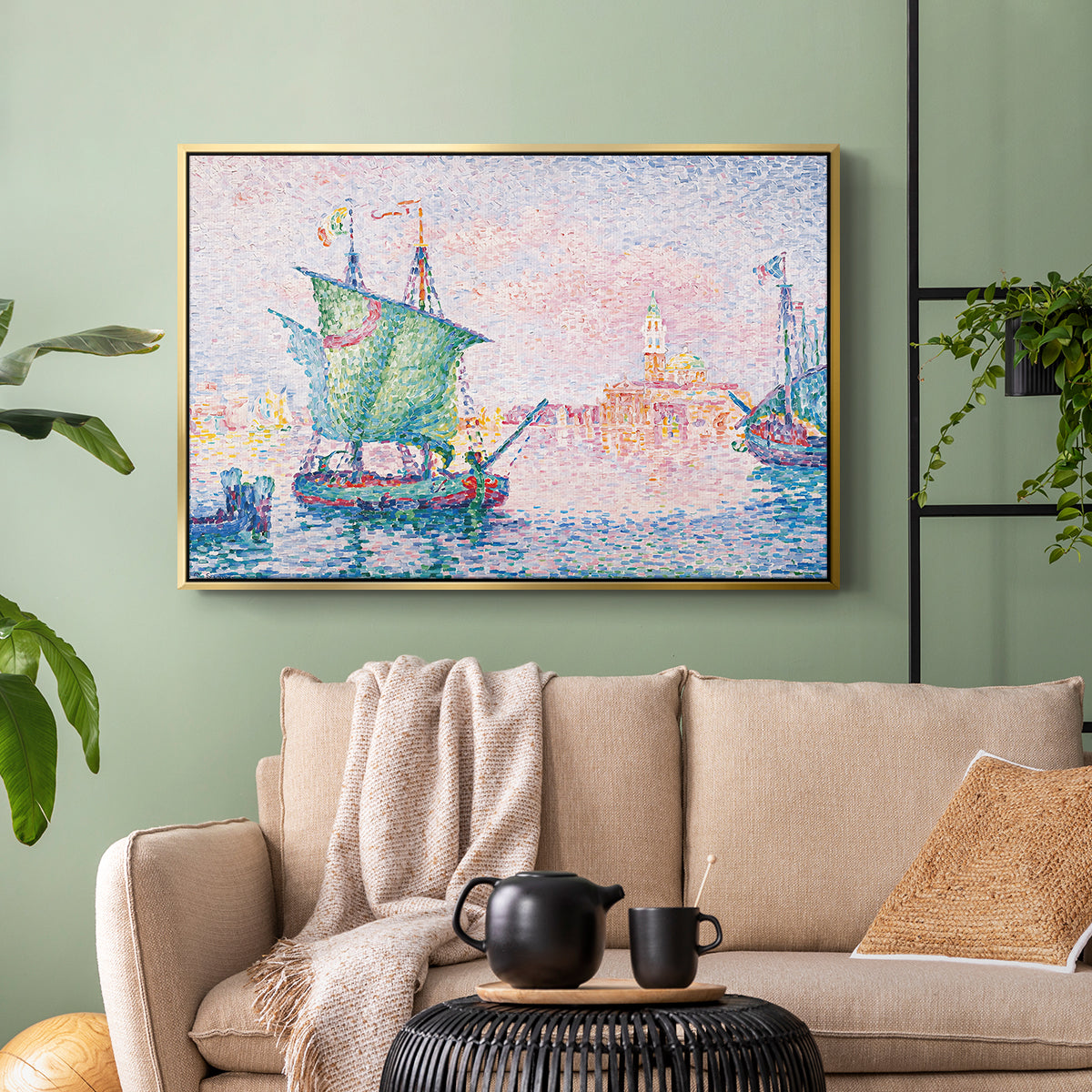 Venice, the Pink Cloud, 1909 - Floater Framed Canvas Print