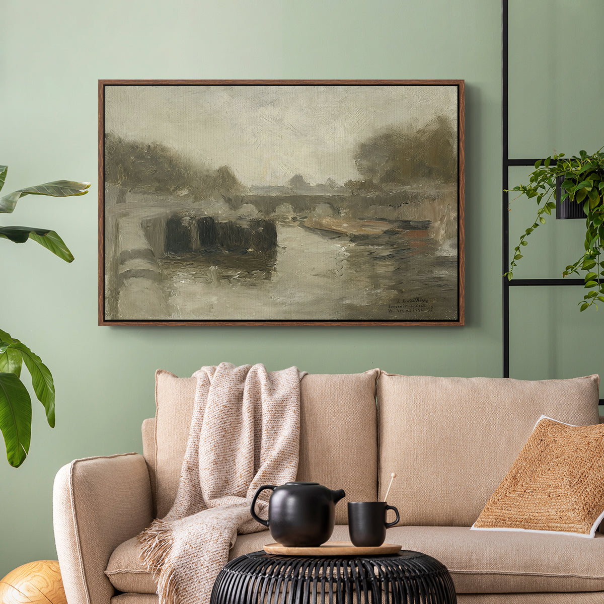 The Bridge (Le pont), 1895 - Floater Framed Canvas Print