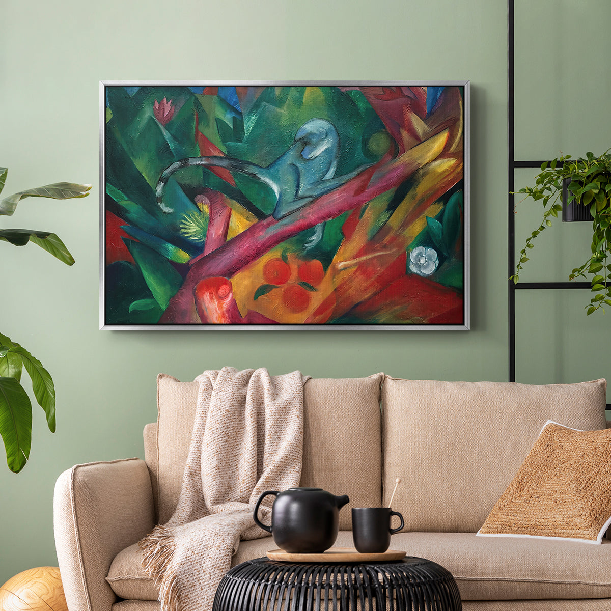 The Monkey, 1912 - Floater Framed Canvas Print