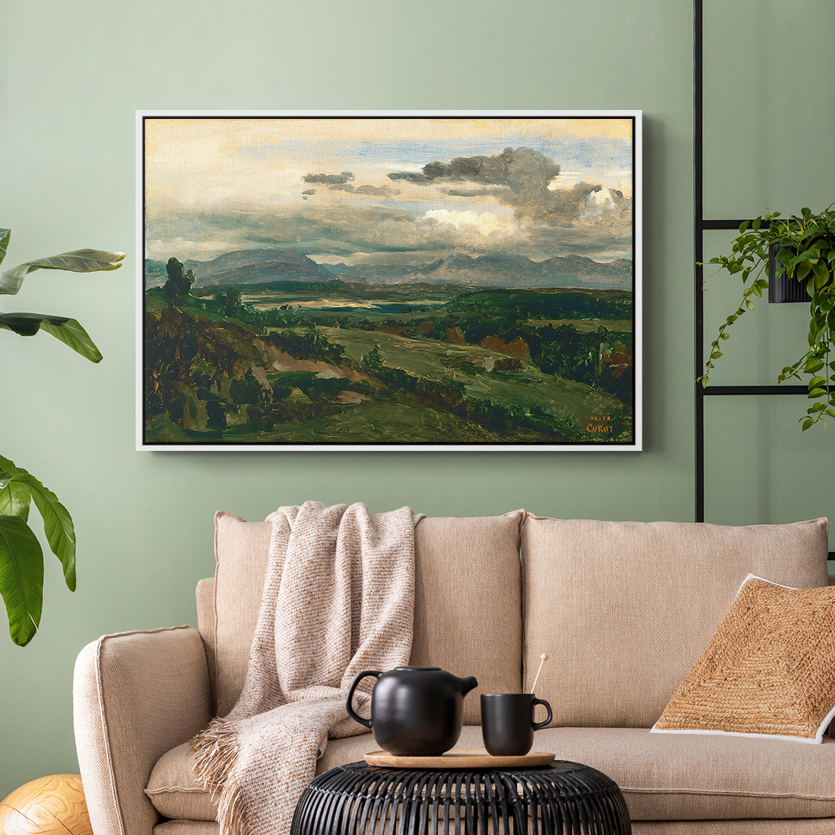 Civita Castellana, c. 1860s - Floater Framed Canvas Print
