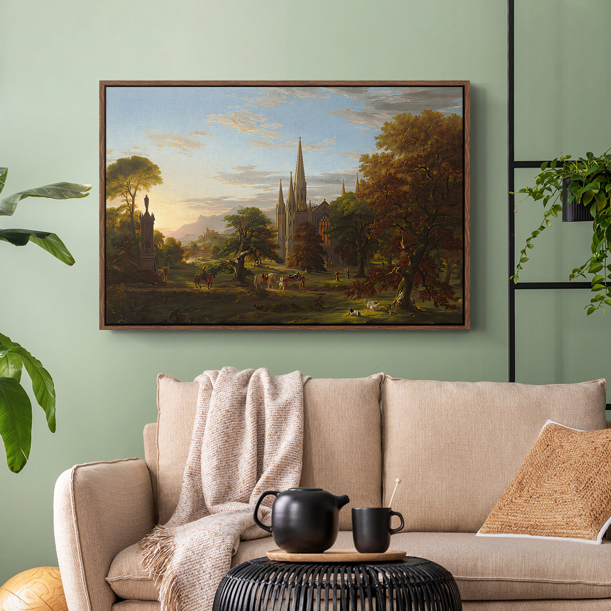 The Return, 1837 - Floater Framed Canvas Print