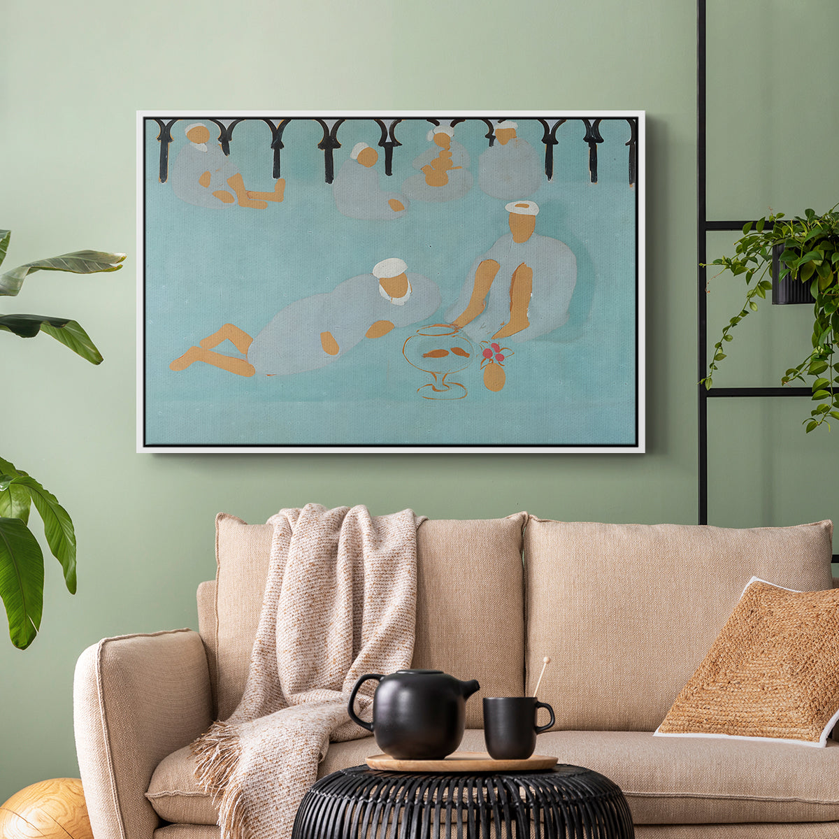 Arab Coffeehouse (Le café Maure), 1913 - Floater Framed Canvas Print