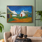 Three White Cottages at Saintes-Maries, 1888 - Floater Framed Canvas Print
