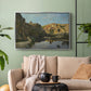 River Landscape with Cliffs, c. 1850-1860 - Floater Framed Canvas Print
