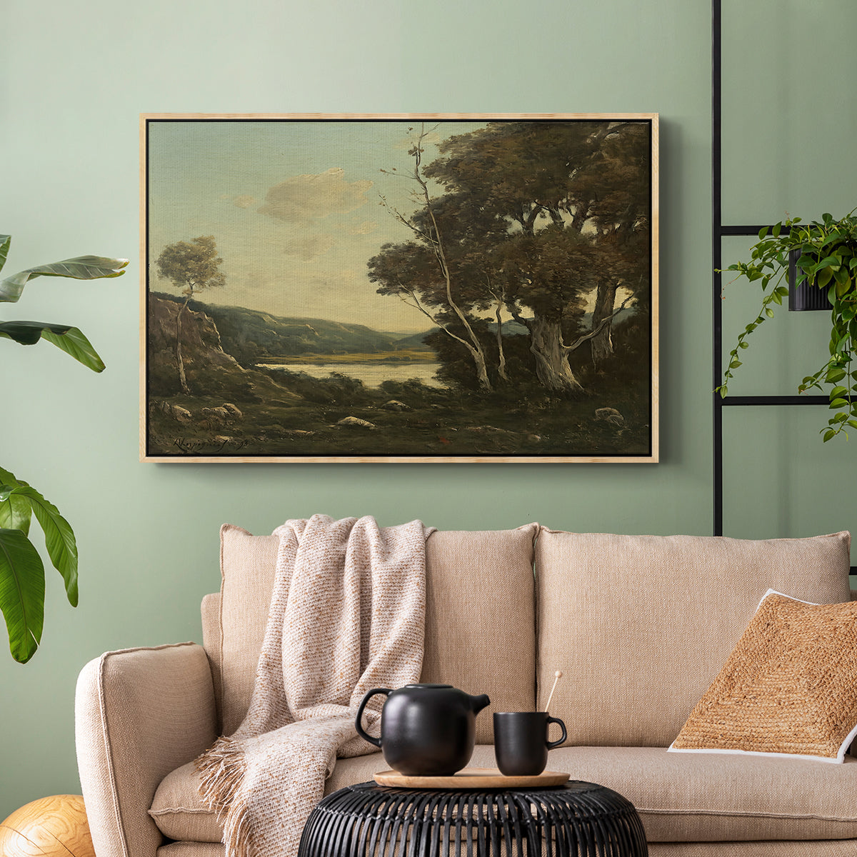 Landscape, 1898 - Floater Framed Canvas Print