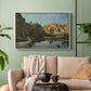 River Landscape with Cliffs, c. 1850-1860 - Floater Framed Canvas Print