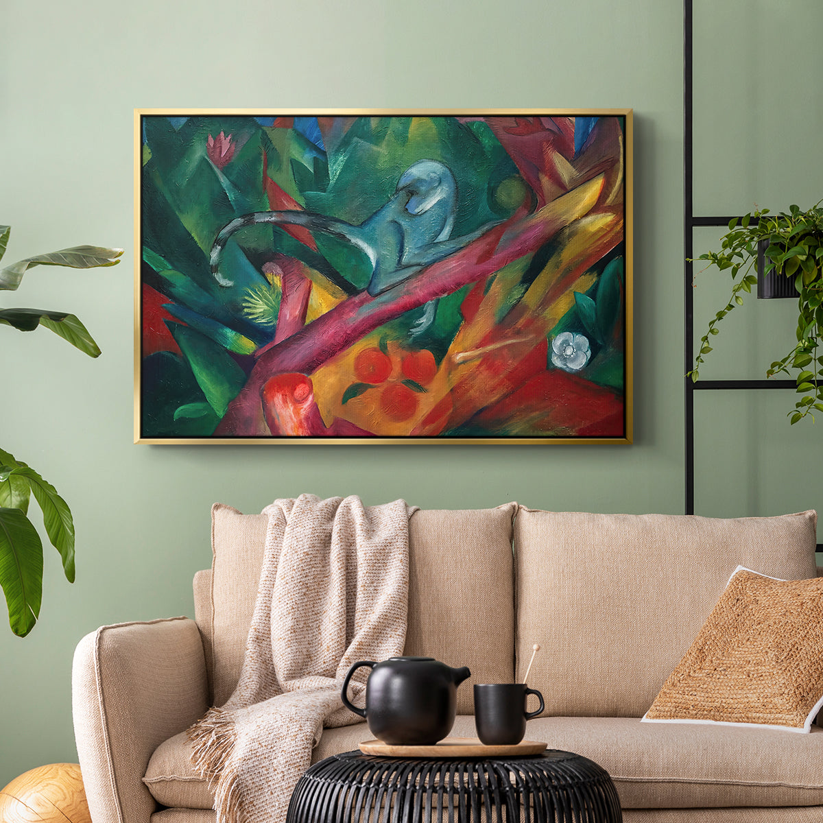 The Monkey, 1912 - Floater Framed Canvas Print