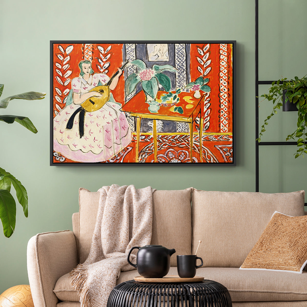 The Lute (Le luth), 1943 - Floater Framed Canvas Print