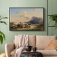 Shepherds and Cattle on Lake Attersee, 1852 - Floater Framed Canvas Print