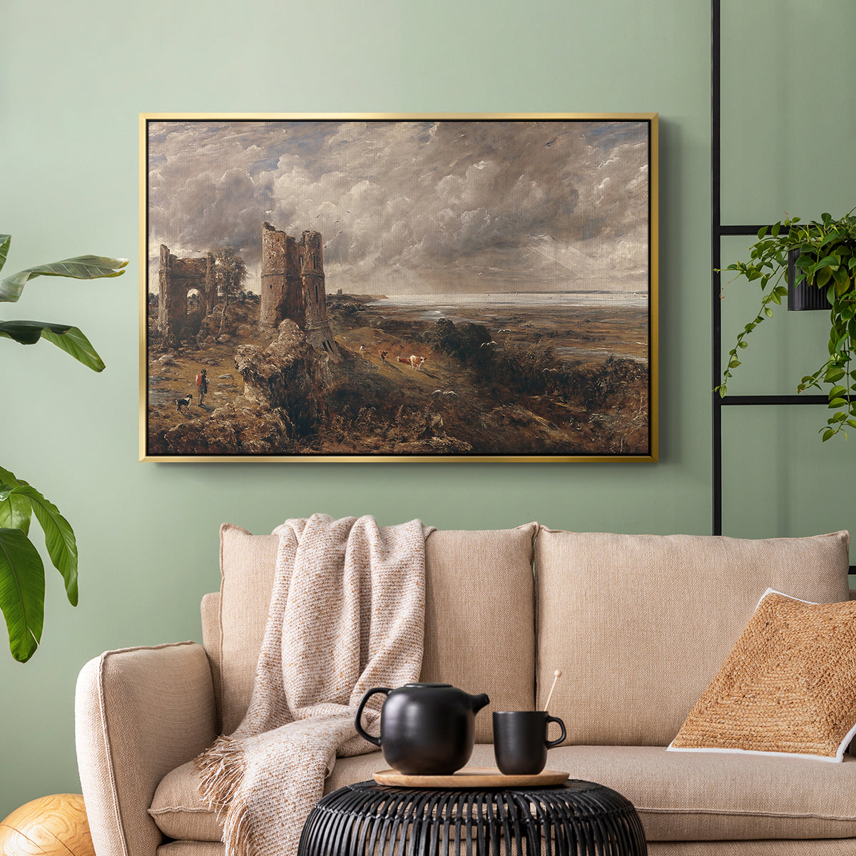 Hadleigh Castle, Mouth of Thames, c. 1829 - Floater Framed Canvas Print