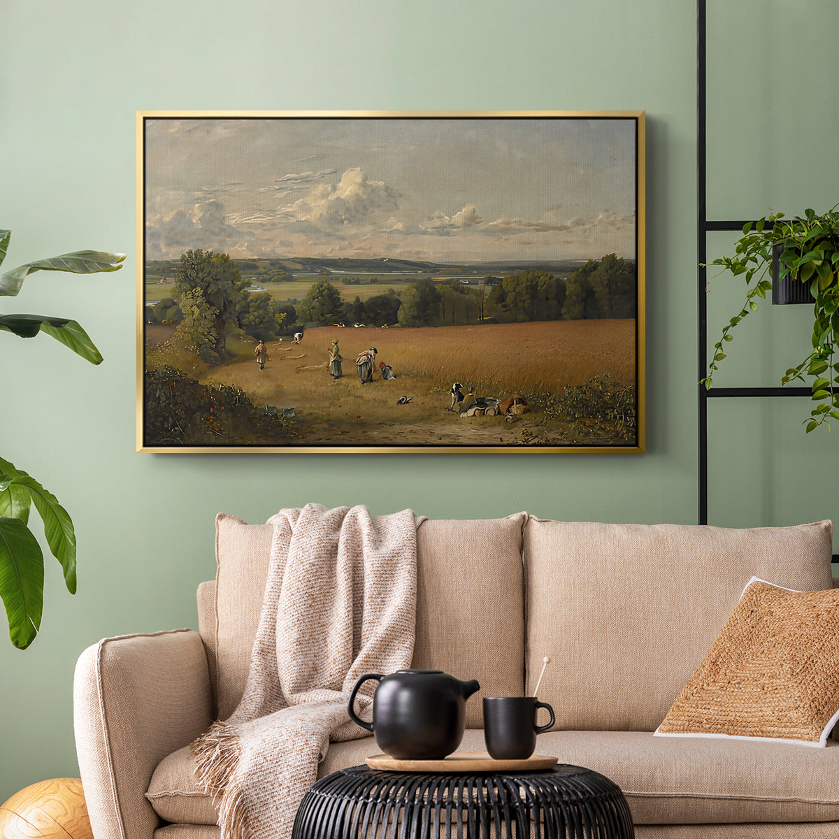The Wheat Field, 1816 - Floater Framed Canvas Print
