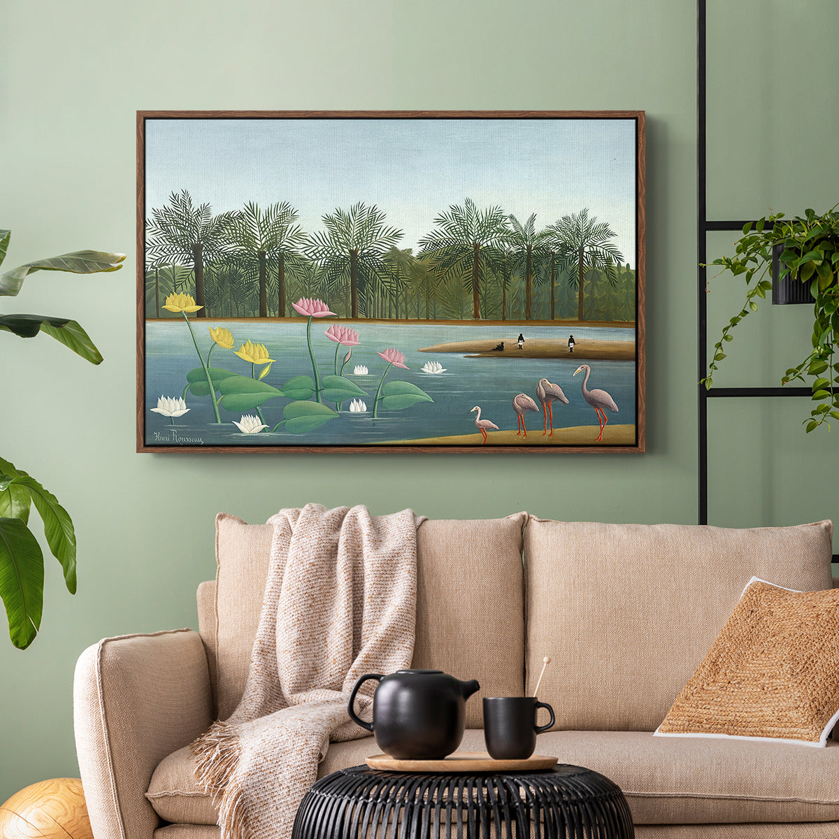 The Flamingoes (Les Flamants), 1907 - Floater Framed Canvas Print