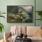 Eagles and Dying Stag on a Lakeshore, 1836 - Floater Framed Canvas Print