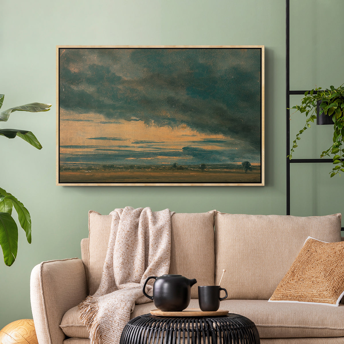 Cloud Study, c. 1821 - Floater Framed Canvas Print