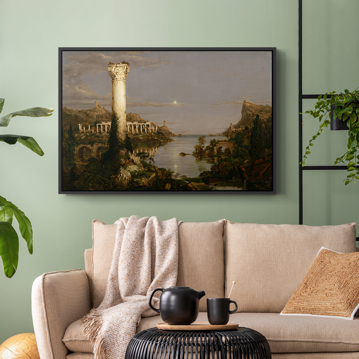 The Course of Empire: Desolation, 1836 - Floater Framed Canvas Print