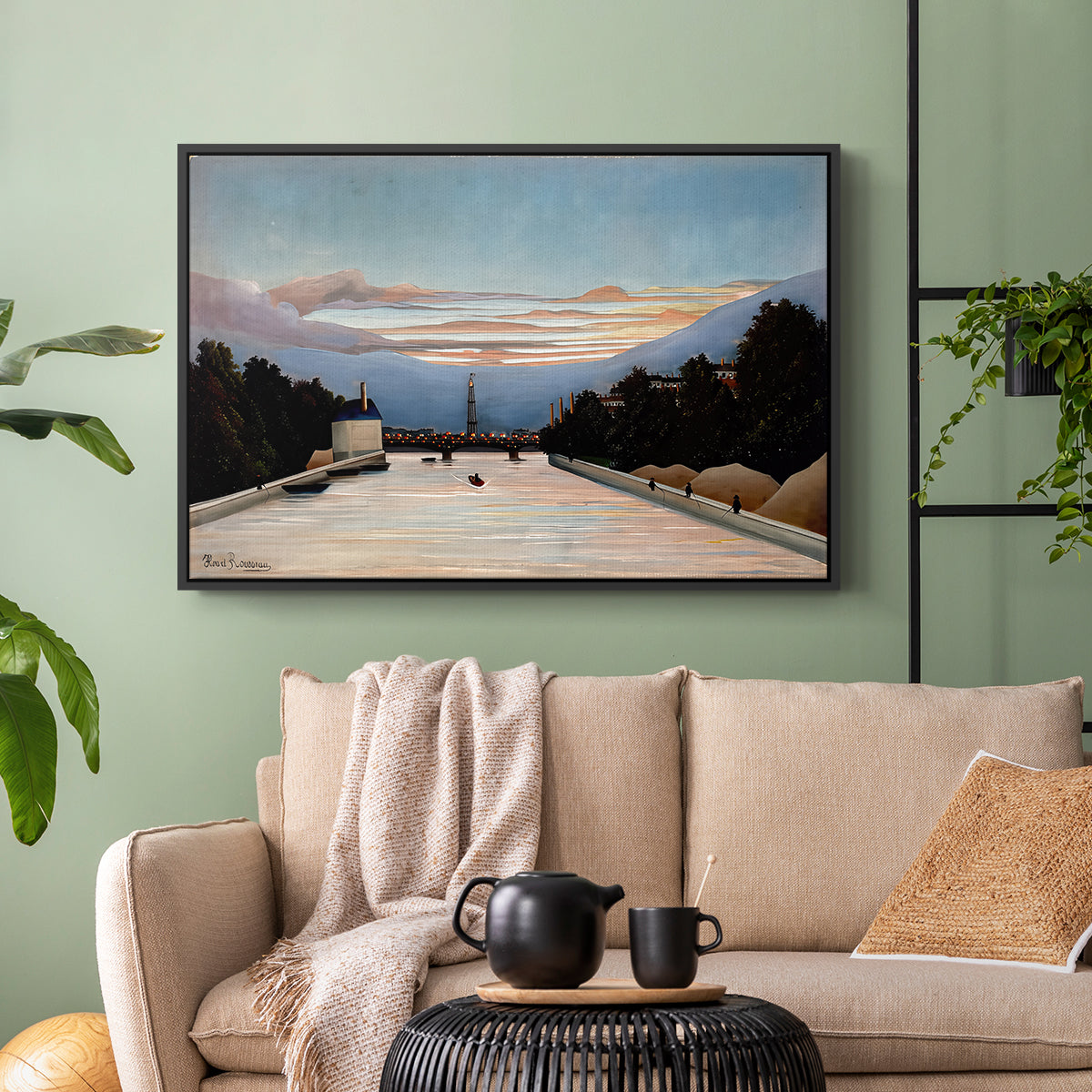 The Eiffel Tower, c. 1898 - Floater Framed Canvas Print
