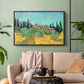 Wooden Sheds Among the Olive Trees and Cypresses, 1889 - Floater Framed Canvas Print