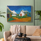 Three White Cottages at Saintes-Maries, 1888 - Floater Framed Canvas Print