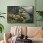 Eagles and Dying Stag on a Lakeshore, 1836 - Floater Framed Canvas Print